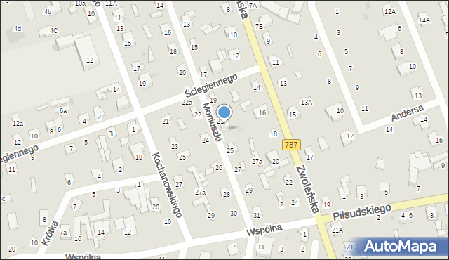 Pionki, Moniuszki Stanisława, 23, mapa Pionki