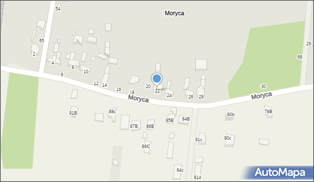 Piotrków Trybunalski, Moryca, 22, mapa Piotrków Trybunalski