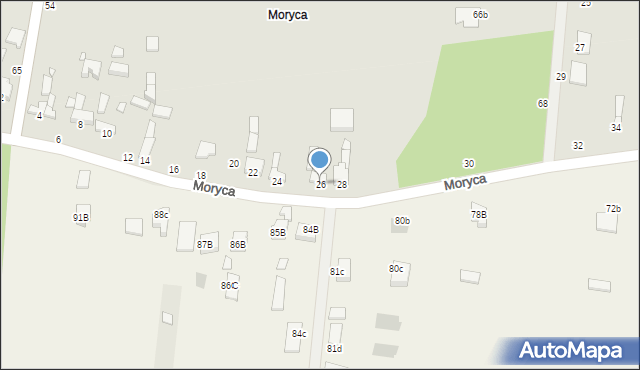 Piotrków Trybunalski, Moryca, 26, mapa Piotrków Trybunalski