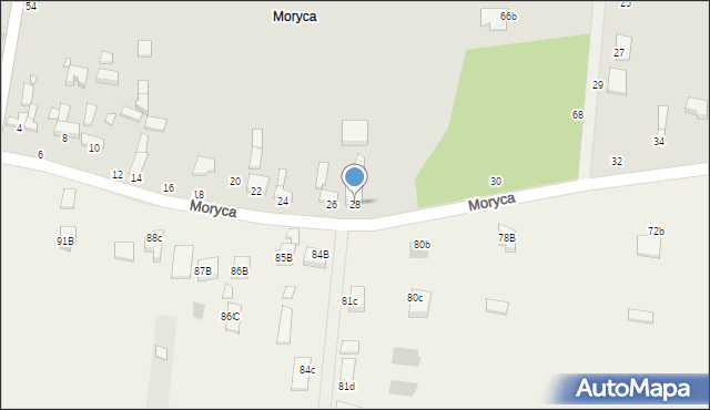 Piotrków Trybunalski, Moryca, 28, mapa Piotrków Trybunalski