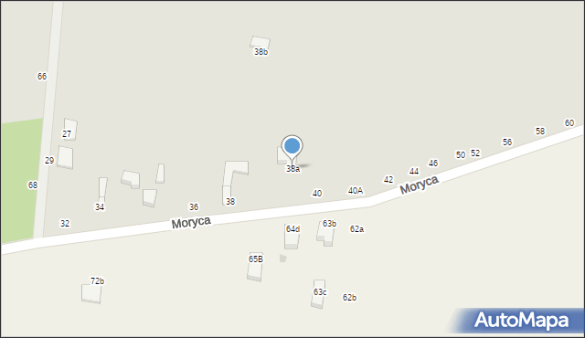 Piotrków Trybunalski, Moryca, 38a, mapa Piotrków Trybunalski