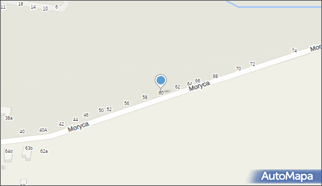 Piotrków Trybunalski, Moryca, 60, mapa Piotrków Trybunalski
