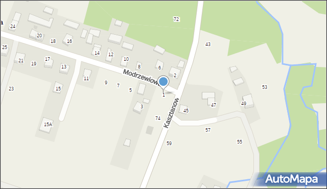 Piotrowice, Modrzewiowa, 1, mapa Piotrowice