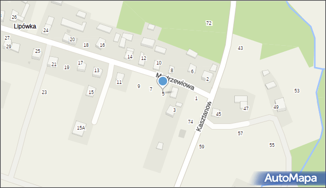 Piotrowice, Modrzewiowa, 5, mapa Piotrowice