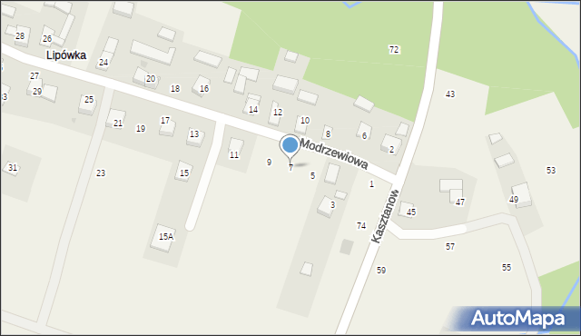 Piotrowice, Modrzewiowa, 7, mapa Piotrowice