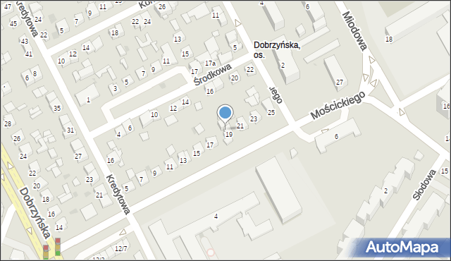 Płock, Mościckiego Ignacego, prezydenta, 19a, mapa Płock