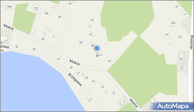 Pluski, Mokra, 16, mapa Pluski