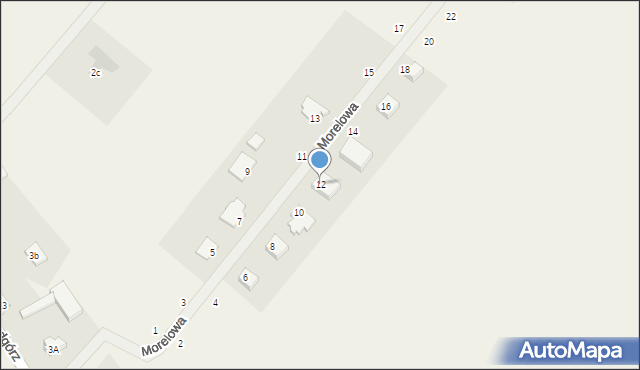 Podgórz, Morelowa, 12, mapa Podgórz