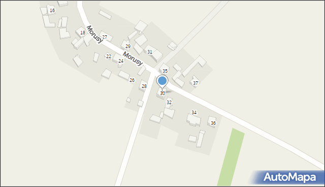 Podzamcze, Morusy, 30, mapa Podzamcze