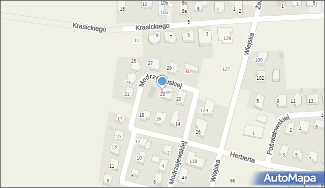 Pogórze, Modrzejewskiej Heleny, 22, mapa Pogórze