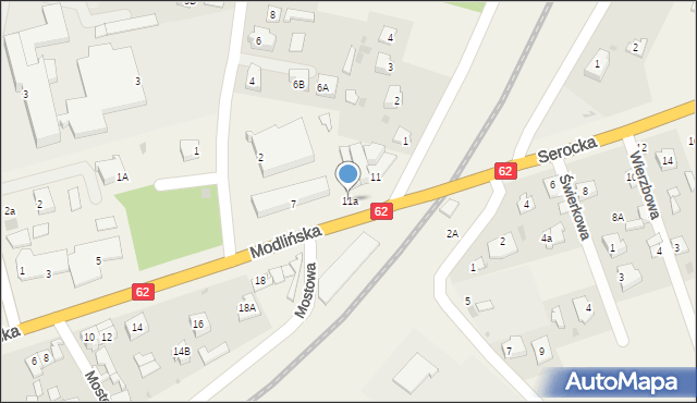 Pomiechówek, Modlińska, 11a, mapa Pomiechówek