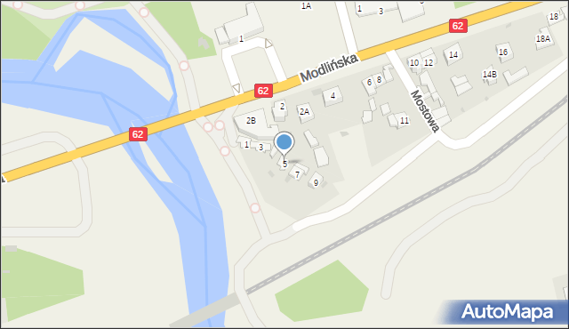 Pomiechówek, Mostowa, 5, mapa Pomiechówek