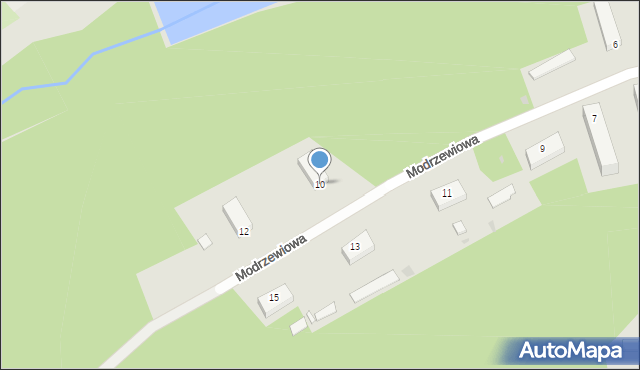 Poniatowa, Modrzewiowa, 10, mapa Poniatowa