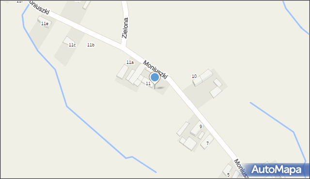 Popielów, Moniuszki Stanisława, 11b, mapa Popielów