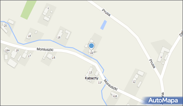 Popielów, Moniuszki Stanisława, 14, mapa Popielów