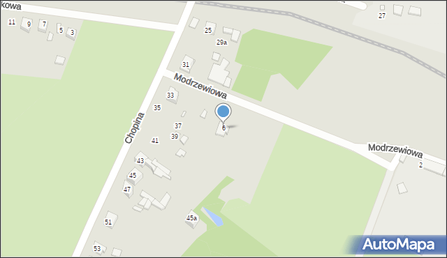 Poręba, Modrzewiowa, 6, mapa Poręba