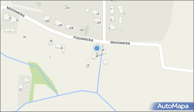 Poręba Wielka, Monowicka, 46, mapa Poręba Wielka