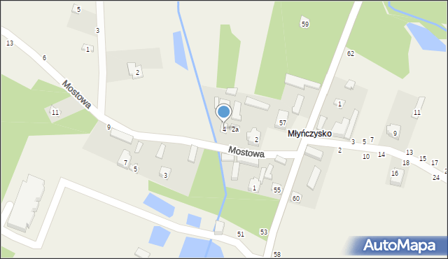 Poświętne, Mostowa, 4, mapa Poświętne