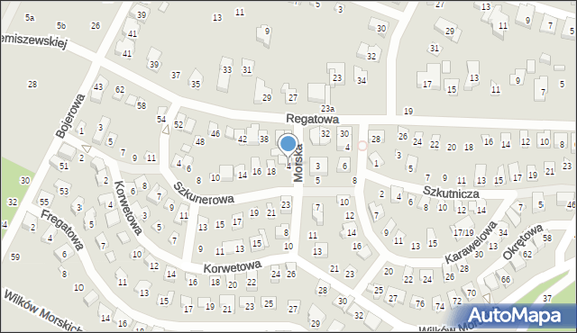 Poznań, Morska, 4, mapa Poznania