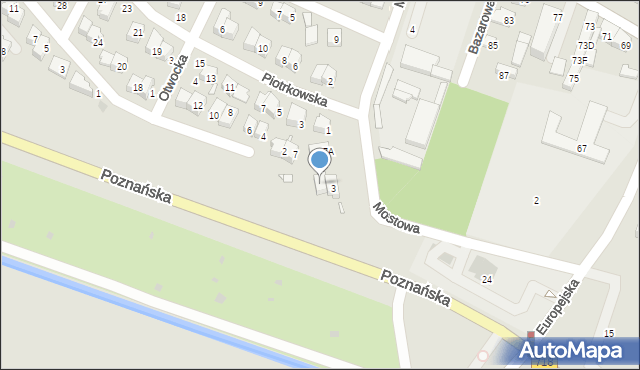 Pruszków, Mostowa, 3/2, mapa Pruszków