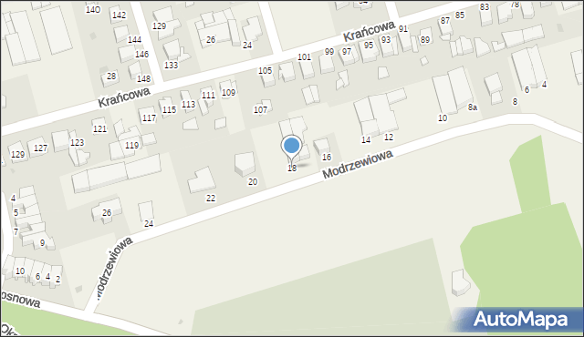 Przeźmierowo, Modrzewiowa, 18, mapa Przeźmierowo