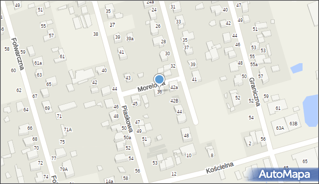 Przeźmierowo, Morelowa, 36, mapa Przeźmierowo