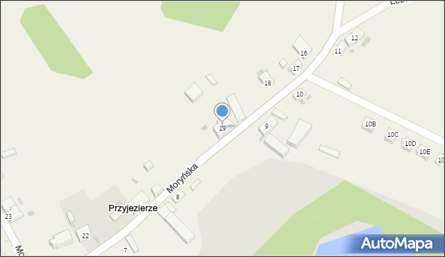 Przyjezierze, Moryńska, 19, mapa Przyjezierze