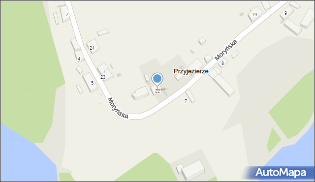 Przyjezierze, Moryńska, 22, mapa Przyjezierze