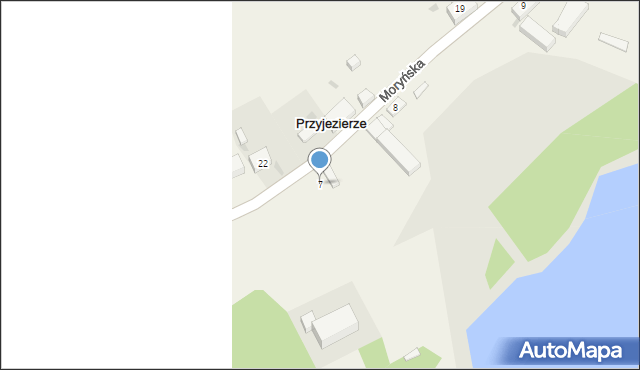 Przyjezierze, Moryńska, 7, mapa Przyjezierze