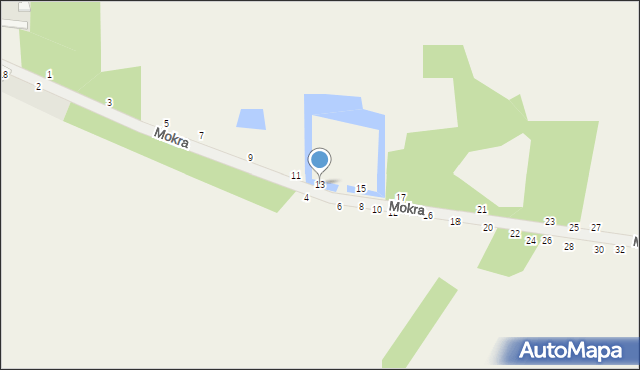 Psucin, Mokra, 13, mapa Psucin