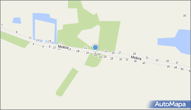 Psucin, Mokra, 22, mapa Psucin