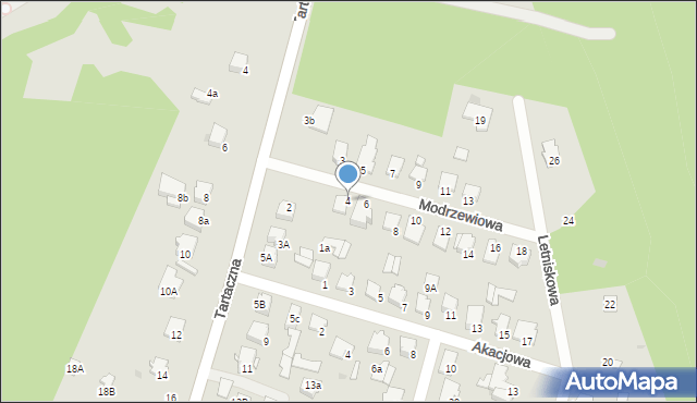 Pułtusk, Modrzewiowa, 4, mapa Pułtusk