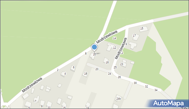 Pysznica, Modrzewiowa, 10, mapa Pysznica