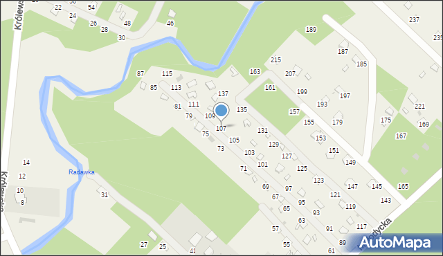 Radawa, Mołodycka, 107, mapa Radawa