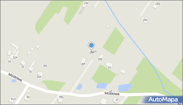 Radom, Mostowa, 26e, mapa Radomia