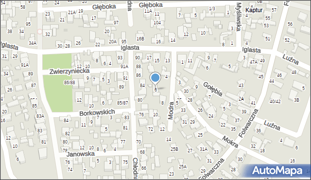 Radom, Modra, 6, mapa Radomia
