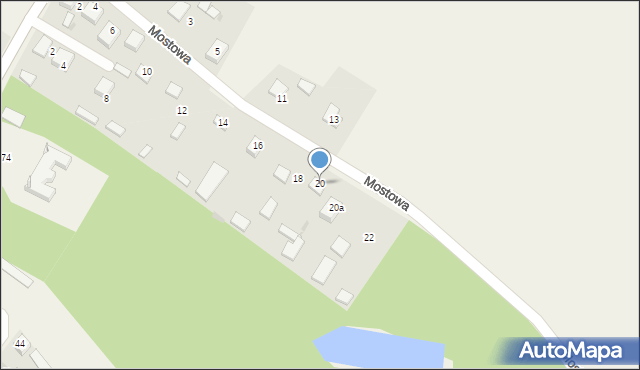 Radoszewnica, Mostowa, 20, mapa Radoszewnica