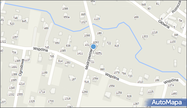 Radziechowy, Modrzewiowa, 588, mapa Radziechowy