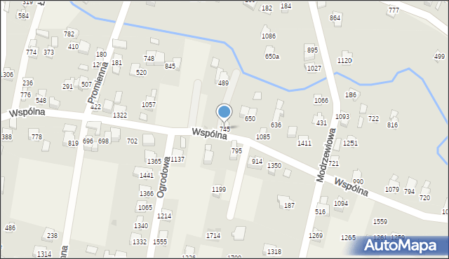 Radziechowy, Modrzewiowa, 745, mapa Radziechowy