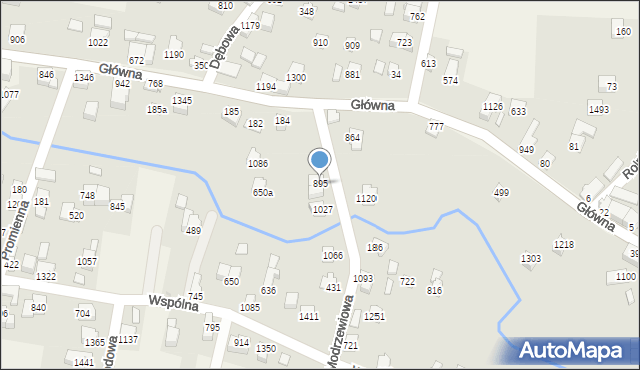 Radziechowy, Modrzewiowa, 895, mapa Radziechowy