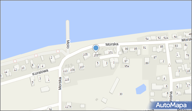 Rewa, Morska, 103, mapa Rewa