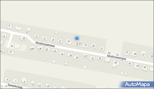 Rostworowo, Modrzewiowa, 21, mapa Rostworowo