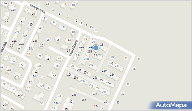 Rumia, Morelowa, 23c, mapa Rumia