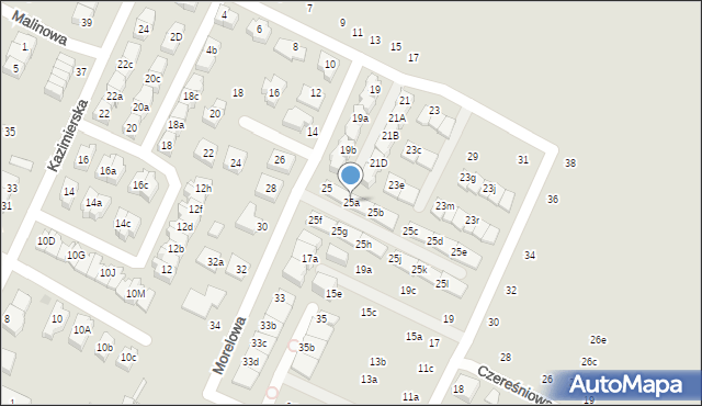 Rumia, Morelowa, 25a, mapa Rumia