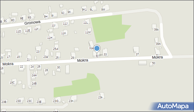 Rybnik, Mokra, 31, mapa Rybnika