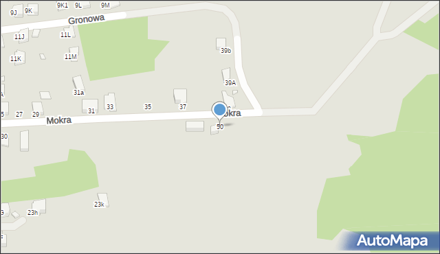 Rybnik, Mokra, 50, mapa Rybnika