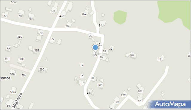 Rybnik, Mojżesza Pawła, 19, mapa Rybnika