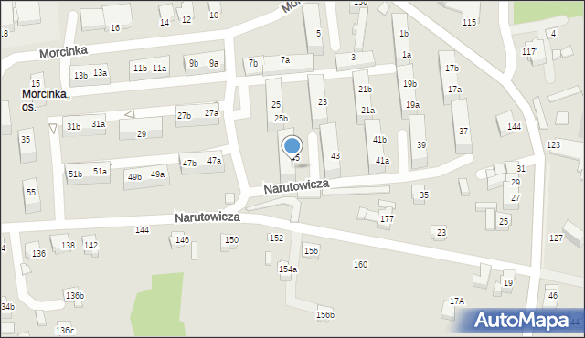 Rybnik, Morcinka Gustawa, 45b, mapa Rybnika