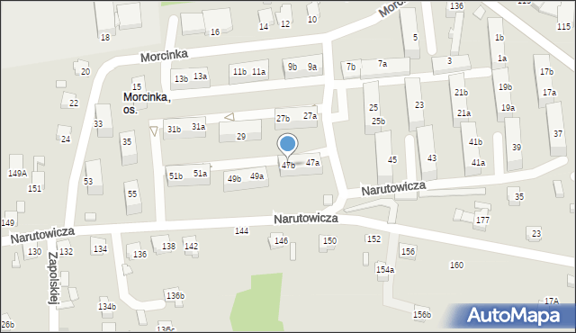 Rybnik, Morcinka Gustawa, 47b, mapa Rybnika