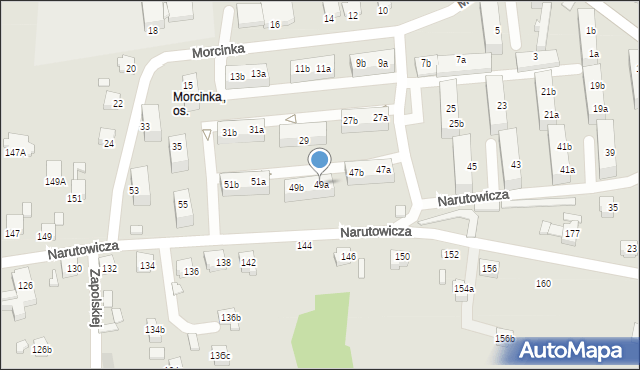 Rybnik, Morcinka Gustawa, 49a, mapa Rybnika